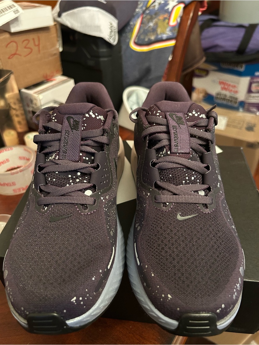Men’s Nike Black Running Sneakers with White Speckle